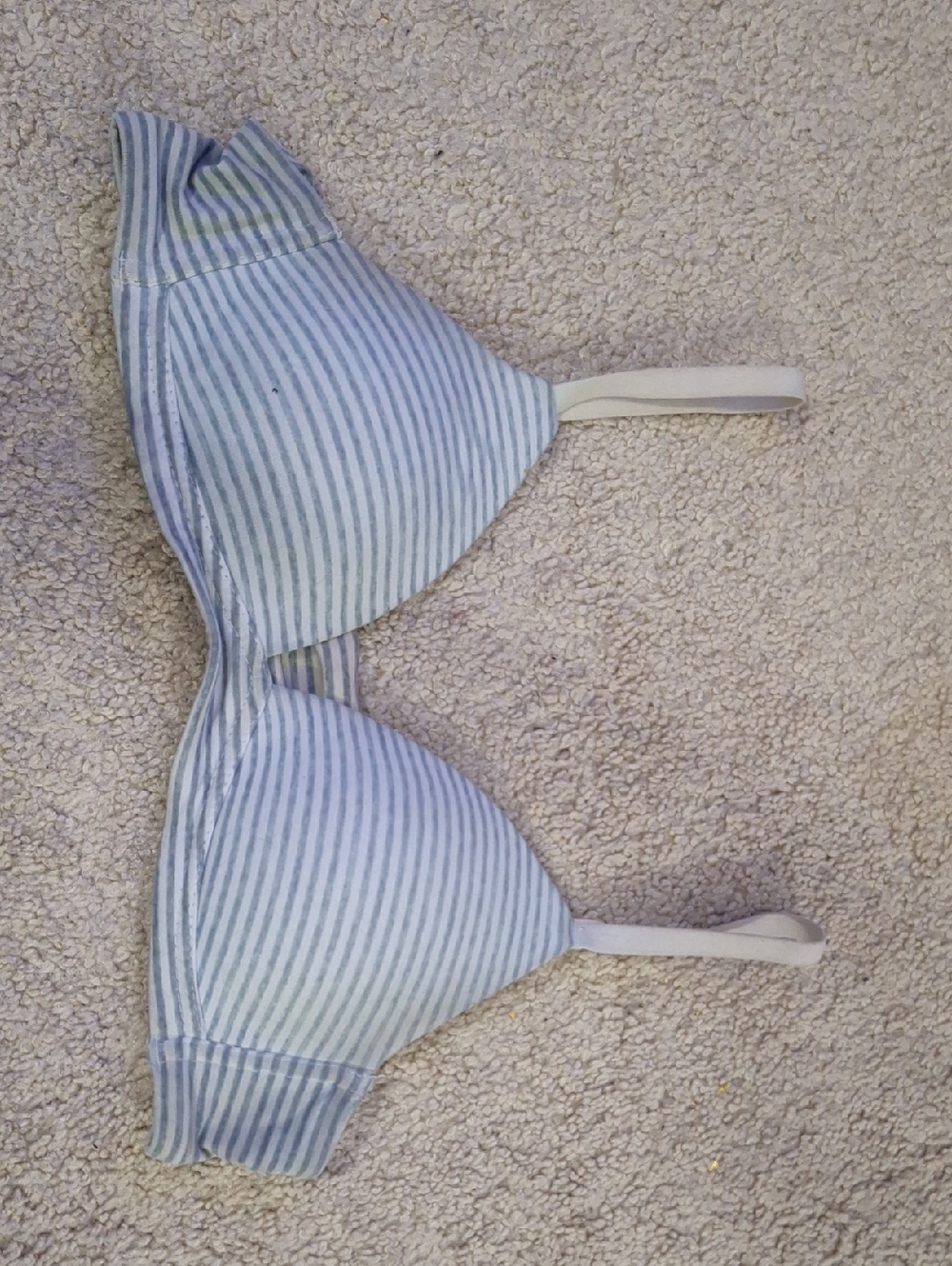 Delta Blue and White Striped Wireless Bra